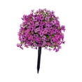 thumbnail image 1 of Flor violeta artificial, estaca de jardín, arbustos de vegetación artificial, decoración artificial, 1 of 9