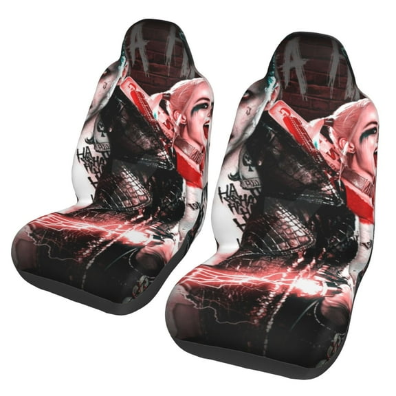 Joker Harley Qu-in Car Seat Cover for Front Seat Cushion Protectors 2 Pcs Car Accessories Bucket Seat Covers