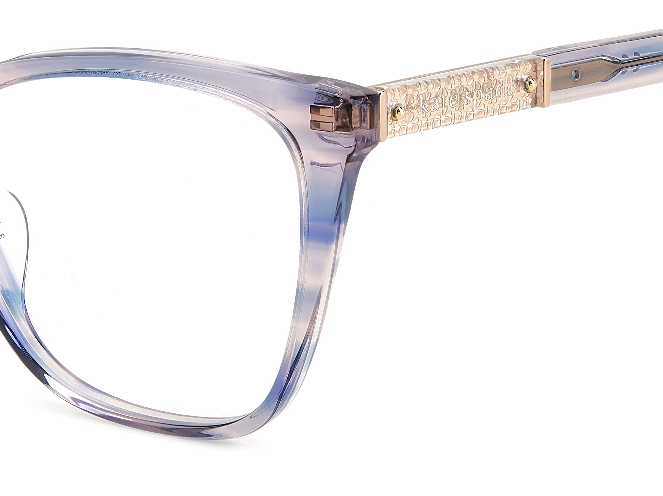 Kate Spade Womens Clio Rx'ble Eyeglasses with Case, Blue Horn
