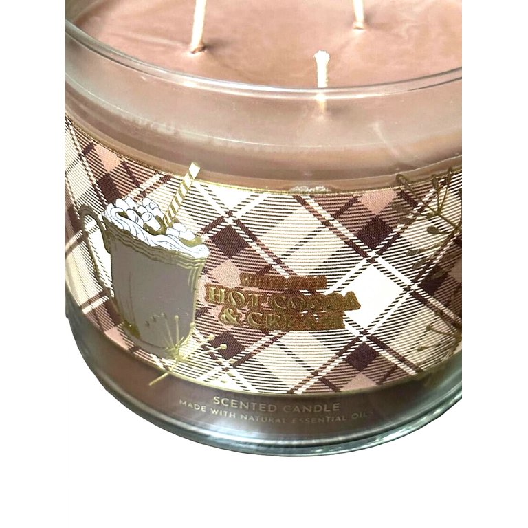 BATH & BODY WORKS WHITE BARN 3-WICK SCENTED CANDLE HOT COCOA  display picture 1