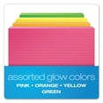 Neon Index Cards, 4" x 6", Ruled, Assorted Colors, Pack of 100