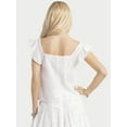 thumbnail image 3 of Jessica Simpson Women's Kera Pintuck Blouse, Sizes XS-XL, 3 of 6