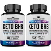 OroLine Advanced Exogenous Keto Burn goBHB Supplement for Men and Women - 2 Pack - 120 Capsules