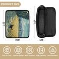 thumbnail image 4 of Hair Tool Organizer Bag with Heat Resistant Mat Removable Travel Storage Case for Hot Air Brushes Curling Irons Black Cat Walking Fields, 4 of 8