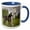 Blue/White, variant on 3drose, Camargue Horse Foal, Southern France - Eu09 Aje0018 - Adam Jones, 11oz Two-tone Blue Mug
