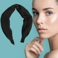 thumbnail image 6 of Unique Bargains 1 Pc Wide Tie Solid Color Headbands for Women Black, 6 of 6