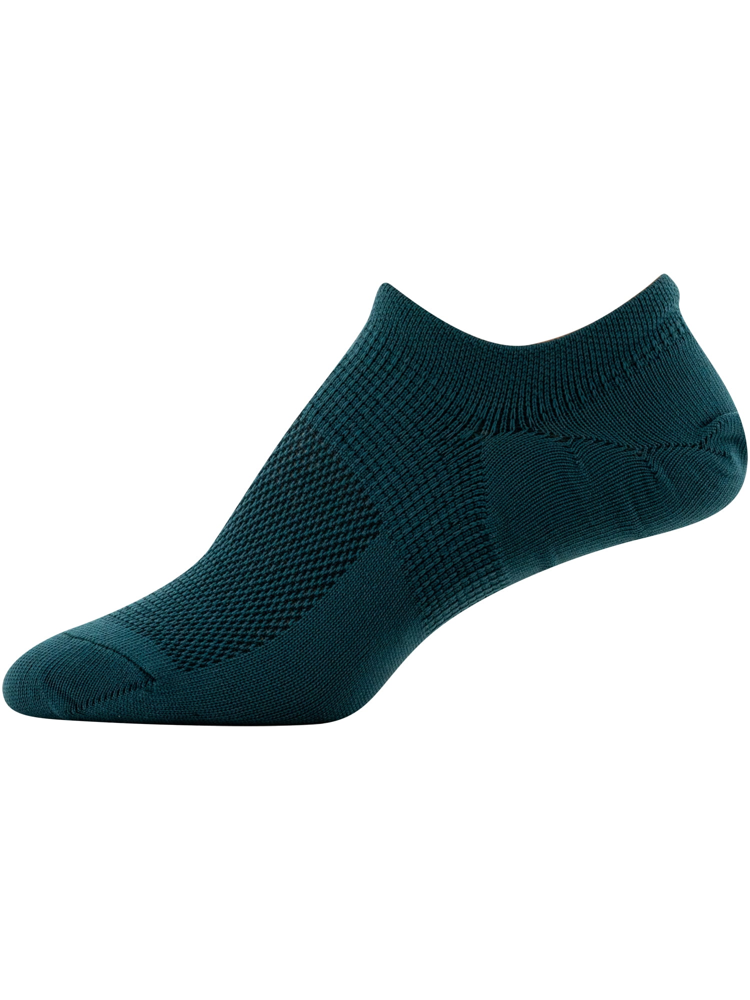 PEDS Women's All Day Active Nylon Invisible Socks Assorted, 6 Pairs, Sizes 5-10