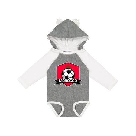 

Inktastic Soccer Morocco Flag Banner Gift Baby Boy or Baby Girl Long Sleeve Bodysuit