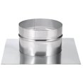 thumbnail image 1 of Uxcell 6" Galvanized Steel Duct Connector Flange Air Ducting Mounting Plate,10"x10" Base, 1 of 5