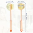 thumbnail image 4 of Unique Bargains Back Scrubber Double-sided Long Handle Bath Brush Handle Brush for Bath Shower 14.17"x3.54"x2.56" Orange, 4 of 7