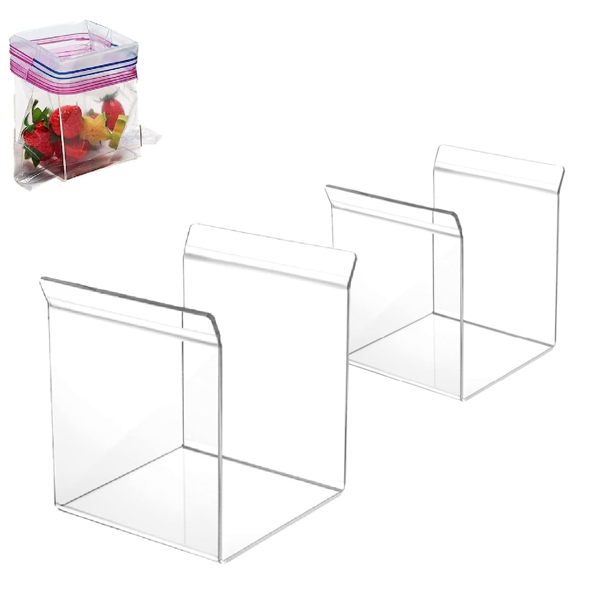 Ziplock Bag Holder/Food Storage Bag Stand/Baggy Rack Holder/HandsFree
