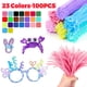 thumbnail image 3 of 100Pcs DIY Chenille Pipa Tongkat Twist Craft Cifrado Hecho A Mano Raíz Del Pelo Stick/Niños Juguete Que Hace El Paquete De Material De Arte/Color Macaron, 3 of 4