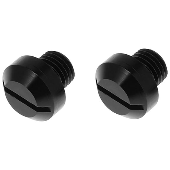 2pcs Universal M10x1.25 Motorcycle Right Side Mirror Hole Plugs Rearview Mirrors Caps Screws Black