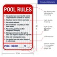 thumbnail image 3 of Pool Rules Sign, Red Pool Sign,, 3 of 8
