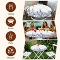 thumbnail image 6 of Blue Plants Round Tablecloth 45-54 Inch Round Fitted Table Cloth with Elastic Edge, Lavender Floral Spring Wildflower White Waterproof Table Cover Protector for Outdoor Picnic Party Dining, 6 of 6