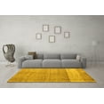 thumbnail image 3 of Ahgly Company Indoor Round Oriental Yellow Modern Area Rugs, 5' Round, 3 of 4