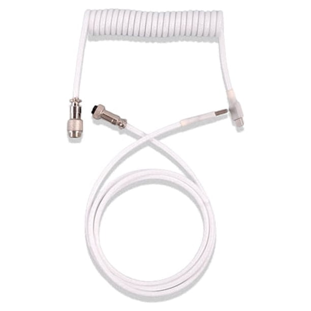 Cable de Teclado Mecánico Inteprter Tipo-C USB Blanco