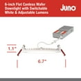 thumbnail image 4 of Juno 3017743 4.88 in. 16W Acuity Brands Lighting Aluminum LED Recessed Downlight, Matte White, 4 of 6