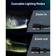thumbnail image 5 of Oldtan Rechargeable Flashlights with High Lumens, Mini Metal Flashlights for Outdoor,2 Pack (Black), 5 of 8