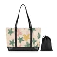 thumbnail image 7 of FORMRS Canvas Laptop Tote Bag for Women with 15.6" Computer Compartments Shoulder Handbag, Pastel Pink Stars, 7 of 7
