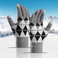 thumbnail image 3 of Resilient Riding Gloves Touch Screen Winter Riding Gloves with Double-layer Elastic Wristband Brushed Lining for Cold Weather, 3 of 5