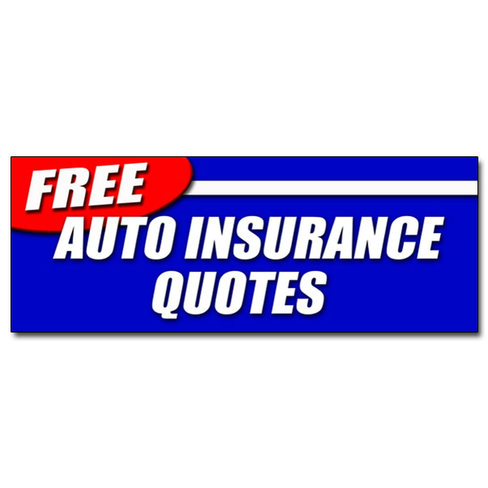 12" FREE AUTO INSURANCE QUOTES DECAL sticker car motorcycle homeowner