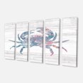 thumbnail image 1 of Designart - Pink Crab Ocean Life - Nautical & Coastal Canvas Artwork, 1 of 2