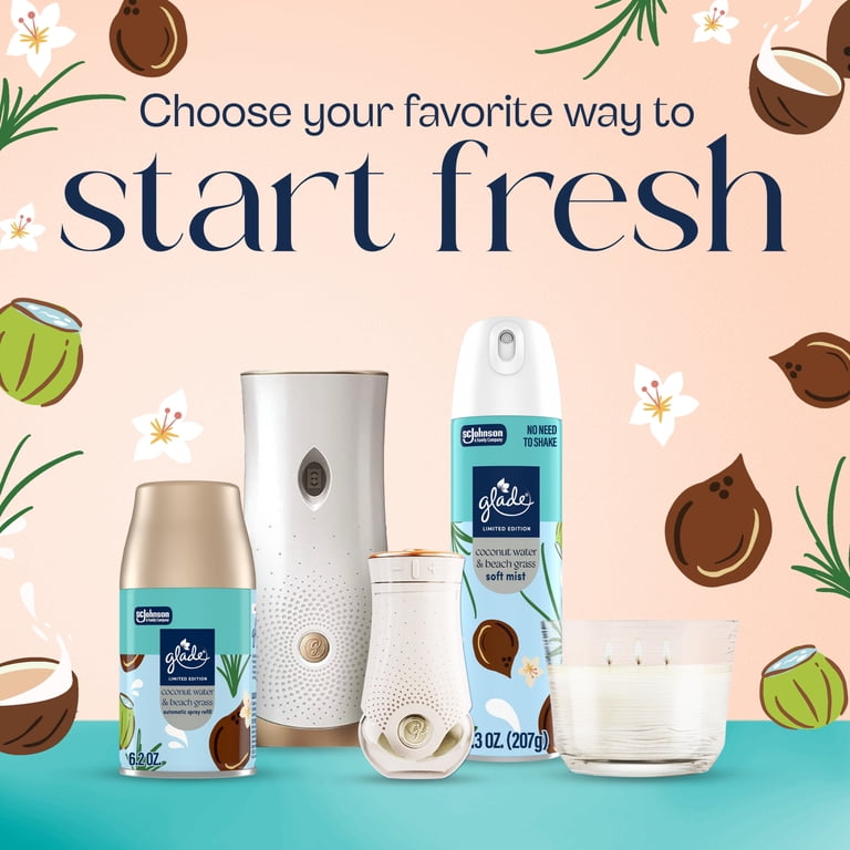 Glade® PlugIns®, Coconut Water & Beach Grass Scented Oil, 3.35 oz