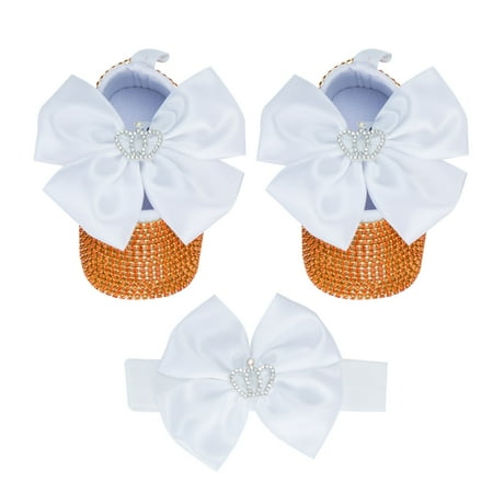 

CHAOMA Newborn Photography Props Luxury Rhinestones Baby First Walker Shoes Headband Crystals Princess Shoes Hairband Infants Fotografia Accessories
