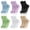 Multicolor, variant on Bocaoying 6 Pairs Women Casual Ruffle Socks, Assorted Black White Ruffle Socks Girls, Breathable and Comfortable Cotton Knit Crew Sock Heart Design