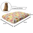 thumbnail image 2 of Mexican Print Pet Bed, Doodle Style Sun Illustrations with Stars Swirls and Polka Dots, Resistant Pad for Dogs and Cats Cushion with Removable Cover, 24" x 39", Pale Yellow Multicolor, by Ambesonne, 2 of 4