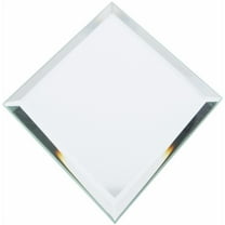 Plymor 4" x 6" Diamond-Shaped, 3mm Thick Beveled Glass Mirror, Pack of 12