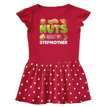 

Inktastic Nuts About My Stepmother Peanut Almond Pistachio Gift Toddler Girl Dress