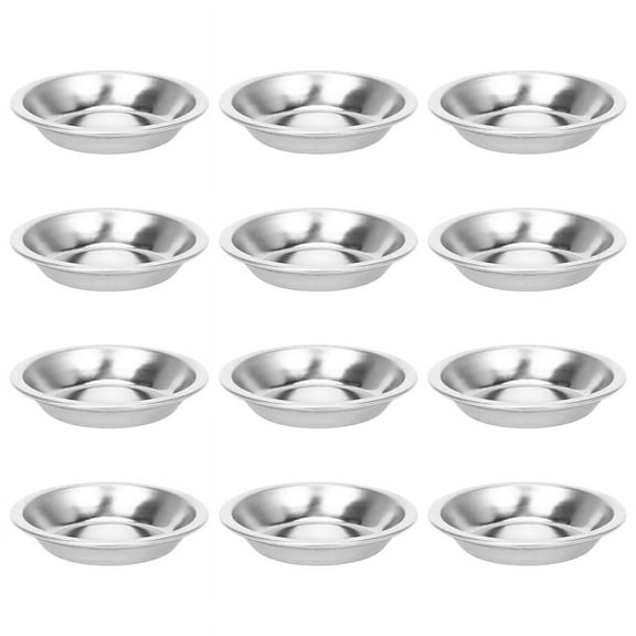 12Pcs Stainless Steel Color Paint Tray Model Toning Palette for Mixing Color, Oil, Water Based Painting 5cm