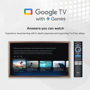 onn 55 The Fresco Art Gallery 4K UHD Google TV with Gemini, Walnut Frame and Mounting Kit