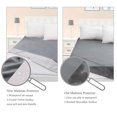 thumbnail image 2 of PiccoCasa Waterproof Mattress Protector Pad Cover Bed Fitted Sheet Full Gray, 2 of 6