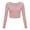 Pink-01, variant on STETMN Women's Plain Crop Tops Slim Fit Crew Neck Athletic Shirt Basic Sport Yoga T-Shirts