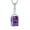 02-amethyst-Feb, variant on Square Necklace 925 Sterling Silver Triangle Pendant March Birthstone Created Aquamarine Jewelry Gift for Women