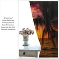 thumbnail image 5 of Beach Sunset Kitchen Curtains,Summer Ocean Theme Tropical Hawaii Orange Sunset Ocean Scenery Print Pattern Window Drapes,Palm Tree Dusk Sky Landscape Curtains for Bedroom Living Room 84x84in, 5 of 6