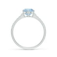 thumbnail image 2 of Angara Natural 1.12 Ct. Aquamarine with Diamond Classic Ring in 14K White Gold for Women (Ring Size: 12), 2 of 13