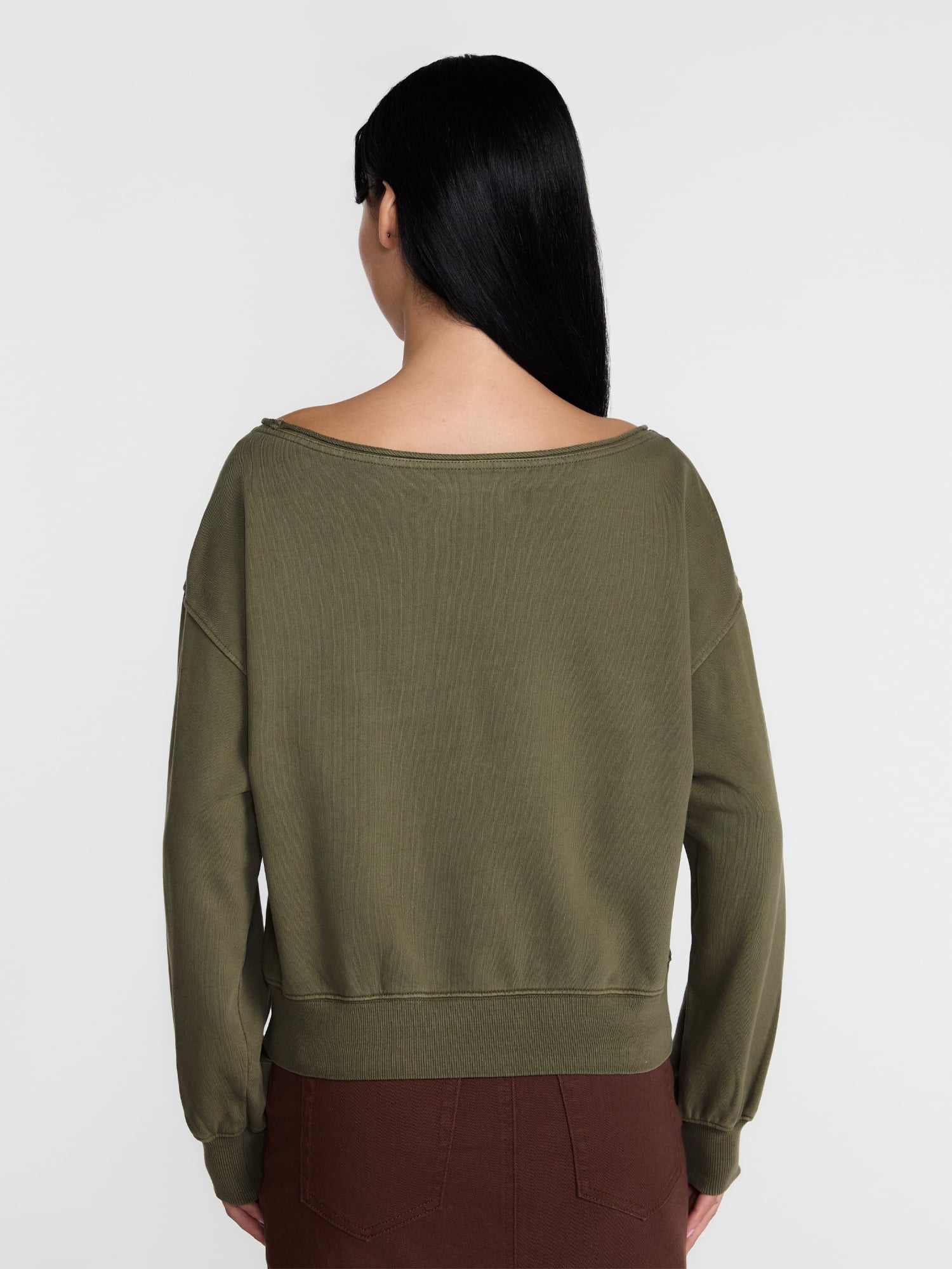 Madden NYC Women's Studded Off The Shoulder French Terry Sweatshirt, Sizes XXS-XXL