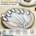 thumbnail image 3 of Jeaker 7.5" Iced Tea Spoons, Stainless Steel Long Handle Mixing Spoon, Cocktail Stirring Bar Spoon, Latte Spoon Set of 12, 3 of 7