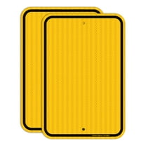 Blank Write-On Metal Sign, (2 Pack) 8 x 12 Inches Blank Metal Signs, Rust Free Aluminum, Engineer Grade Reflective Material, UV Protected, Weather/Fade Resistant, Easy to Install, Yellow