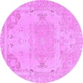 thumbnail image 1 of Ahgly Company Indoor Round Abstract Purple Modern Area Rugs, 7' Round, 1 of 4