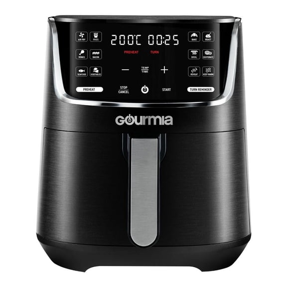 Freidora de Aire Gourmia de 3.7 L / 4 Qt con 12 Preajustes de un Solo Toque Negra