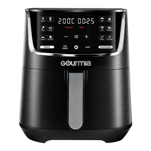 Freidora de Aire Gourmia de 3.7 L / 4 Qt con 12 Preajustes de un Solo Toque Negra