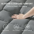 thumbnail image 3 of WQSPRING Grey Extra Thick King Size Mattress Topper, Thick King Mattress Pad and Mattress Protector King for Back Pain, Mattress Topper King with Deep Pocket Mattress Cover, 3 of 10