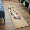 thumbnail image 4 of but First Coffee Runner Rugs 2x6 ft Farmhouse Latte Hot Drink Bean Brown Mottled Washable Hallway Rugs Non-Slip Floor Mats Absorbent Carpet Bedside Runners for Bedroom Kitchen Bathroom Laundry Room, 4 of 9