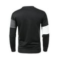 thumbnail image 4 of DPTALR Pull Décontracté pour Hommes Pull à Manches Longues Patchwork Col Rond Chandail en Molleton de Sport, 4 of 4