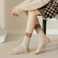 thumbnail image 5 of 5 Pairs Vintage Floral Crew Socks for Women, Soft Cotton Embroidered, Cottagecore Ruffle Socks for Casual & Dress Wear, 5 of 7